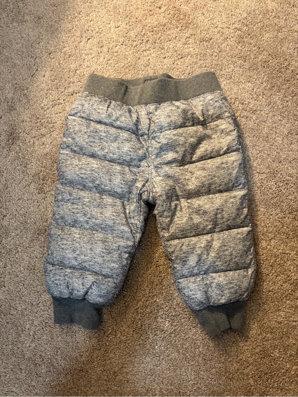 Baby Puffer Grey Winter Pants